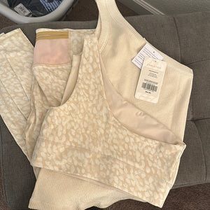 Fabletics Gold and Cream Set